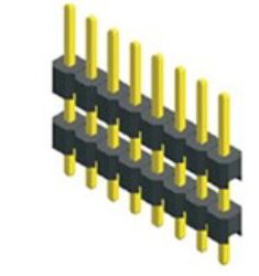 Pin Header SM C02 6100 10 ES - Stiftleiste SM C02 6100 10 ES, 1 Reihe 2 Isolation, gerade THT, 10-polig